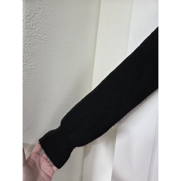 Meister Black Classic New Wool Vintage High Neck Knit Ski Sweater Women's Medium - Picture 5 of 10